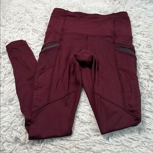 Lululemon Toasty Tech Tight II Garnet